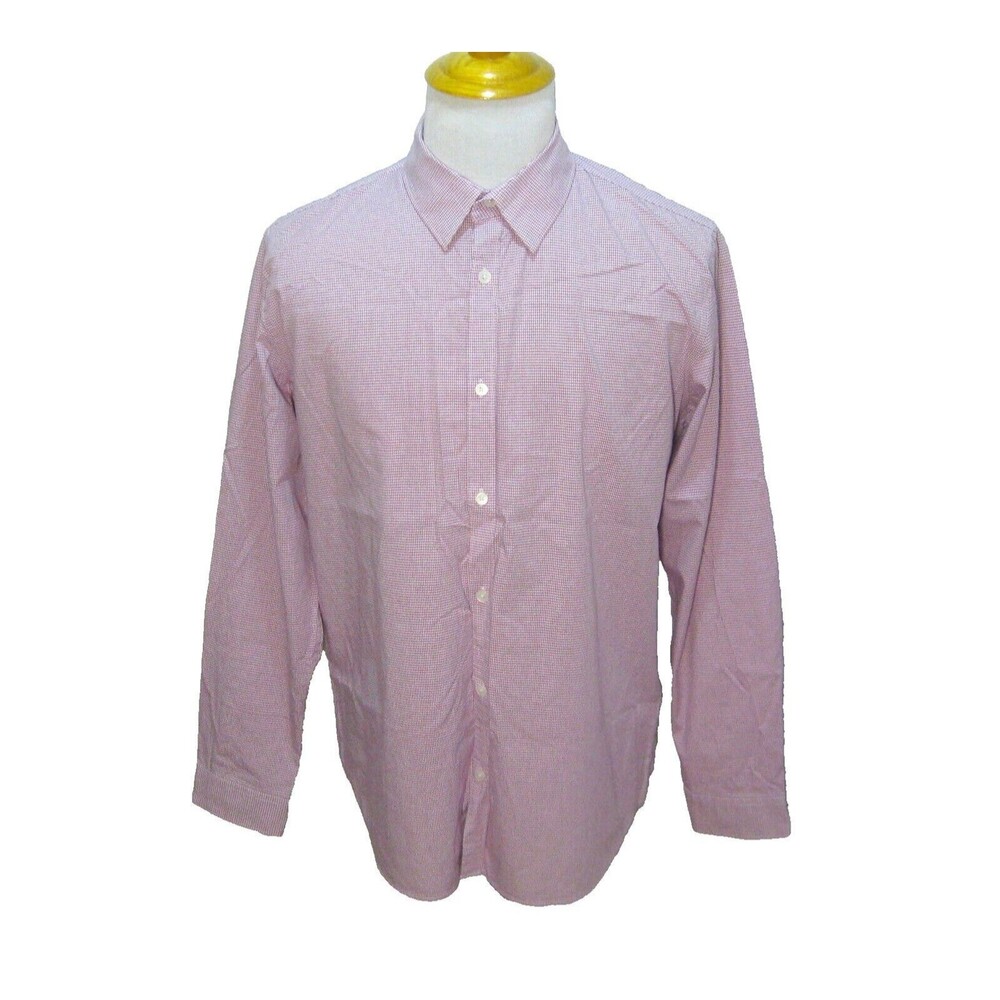 CALVIN KLEIN Men's (Size Large) Pink Long Sleeve Button Front Shirt Non-Iron Top